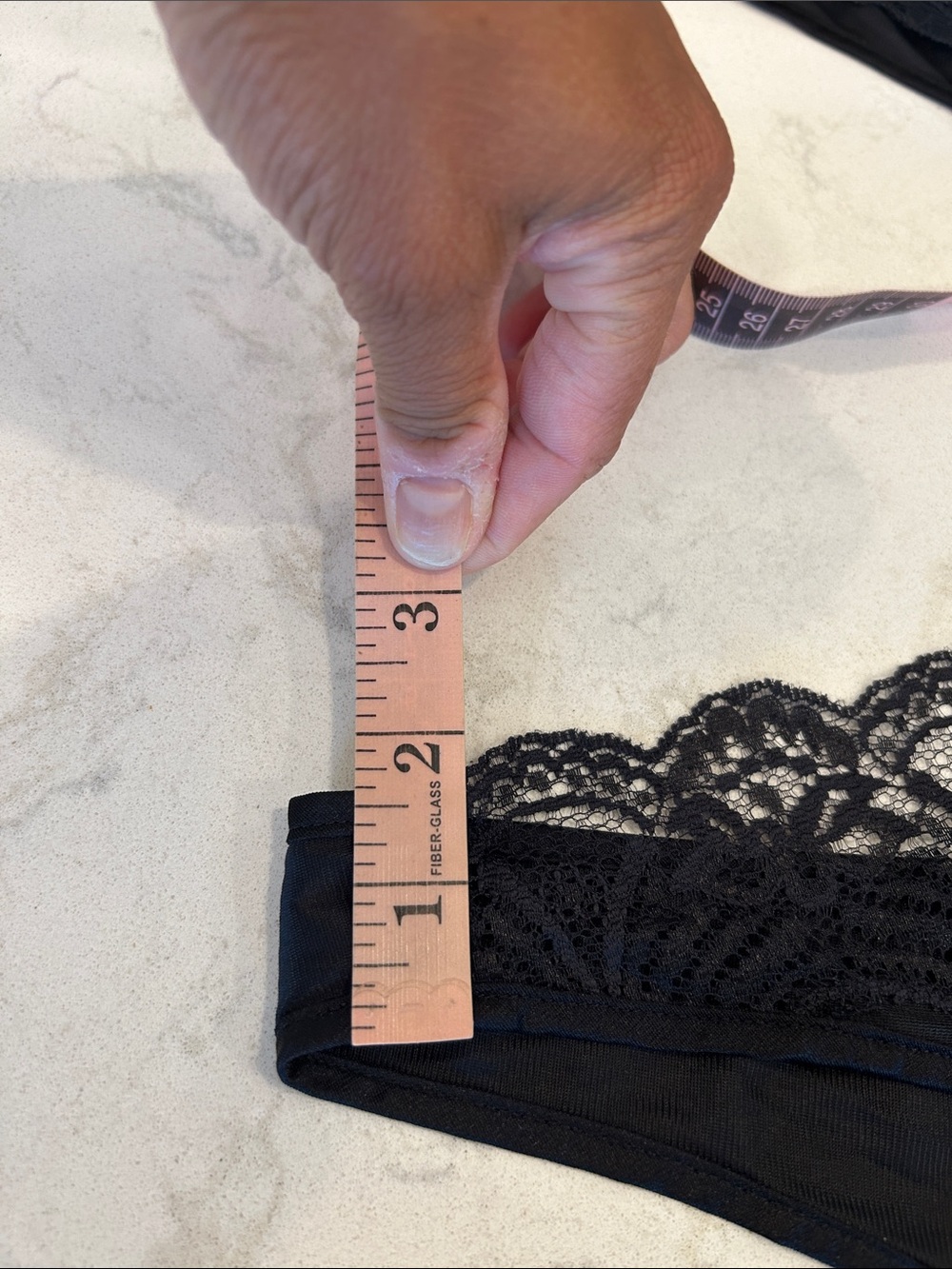 Vanity Fair Lace Trim V-Neck Intimates Sheer Nylon Slip Black XL - Picture 8 of 13